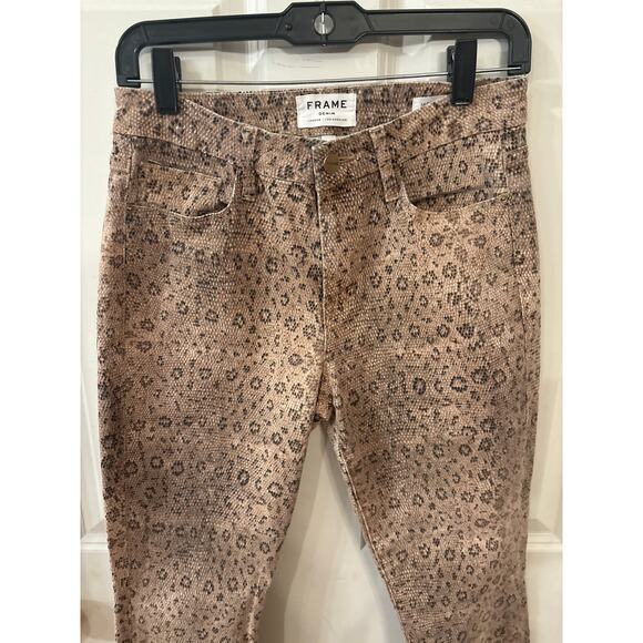 Frame Bootcut Jeans Snake Print Jeans Size 27 - Picture 4 of 8